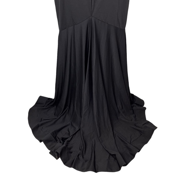 La Femme Off The Shoulder Jersey Fit & Flare Gown Prom Dress Size 14W Black - Picture 8 of 12